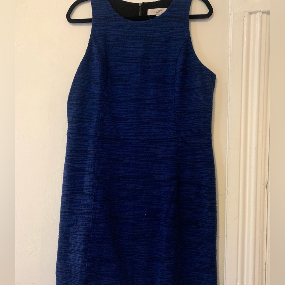 Blue textured dress